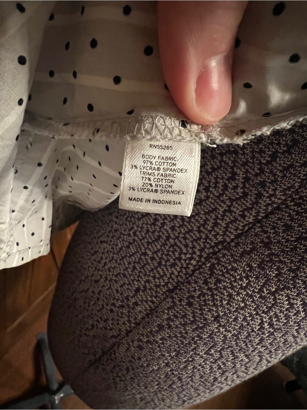 Express Black and White Striped & Polka Dot Blouse - Picture 9 of 9